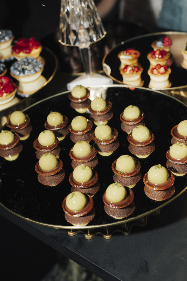 An assortment of small desserts served at the Villa Pizzo party.