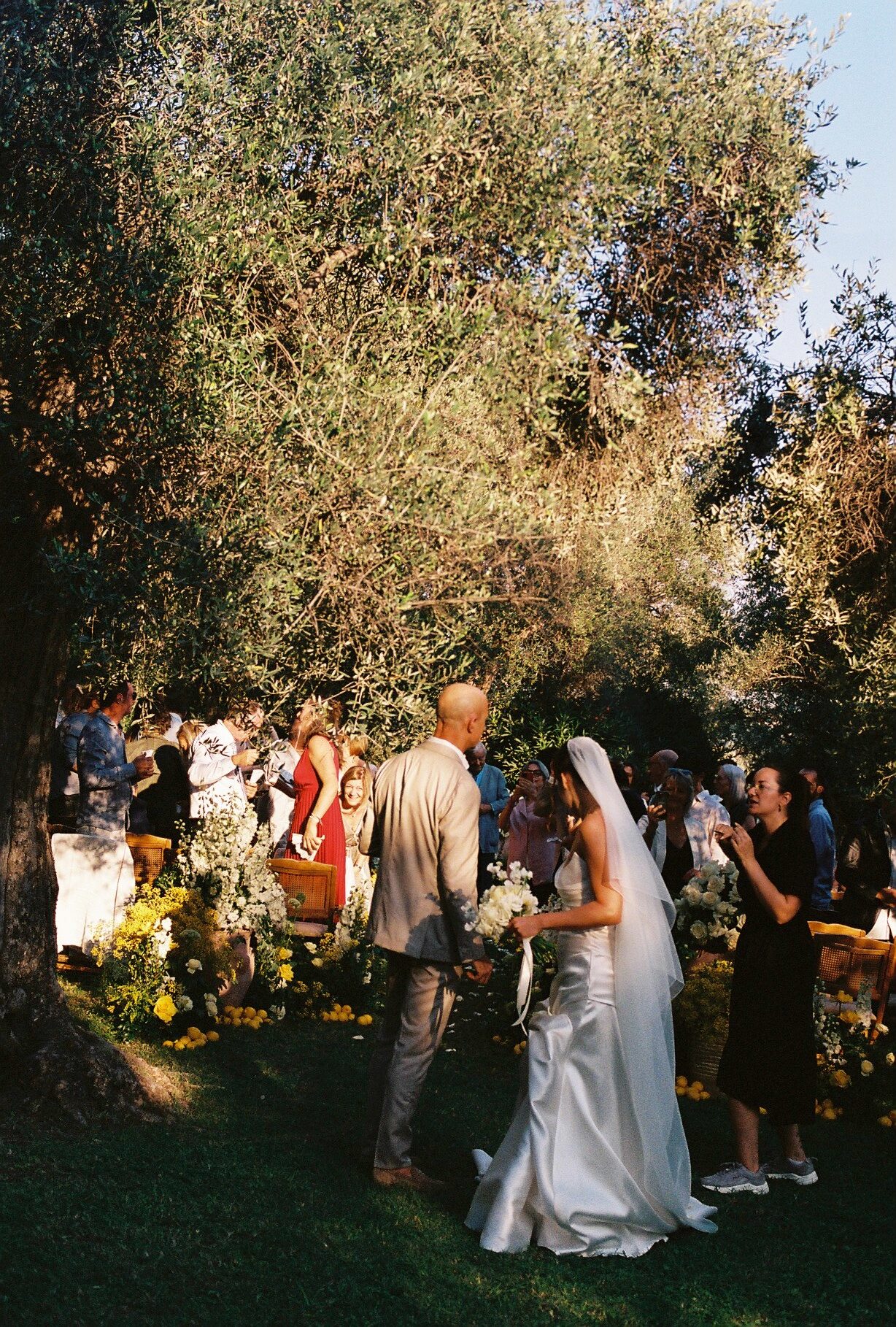 An intimate wedding ceremony photographed on 35mm film