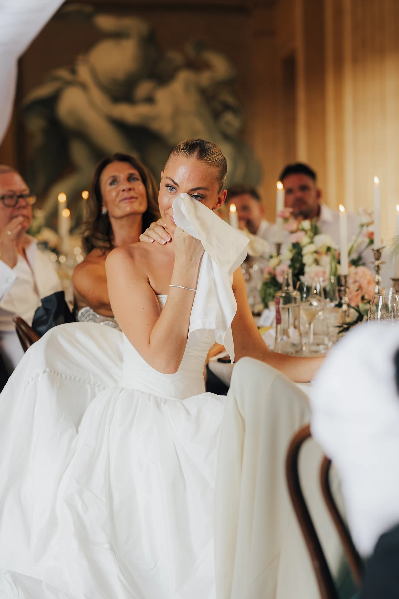 An emotional moment during the speeches