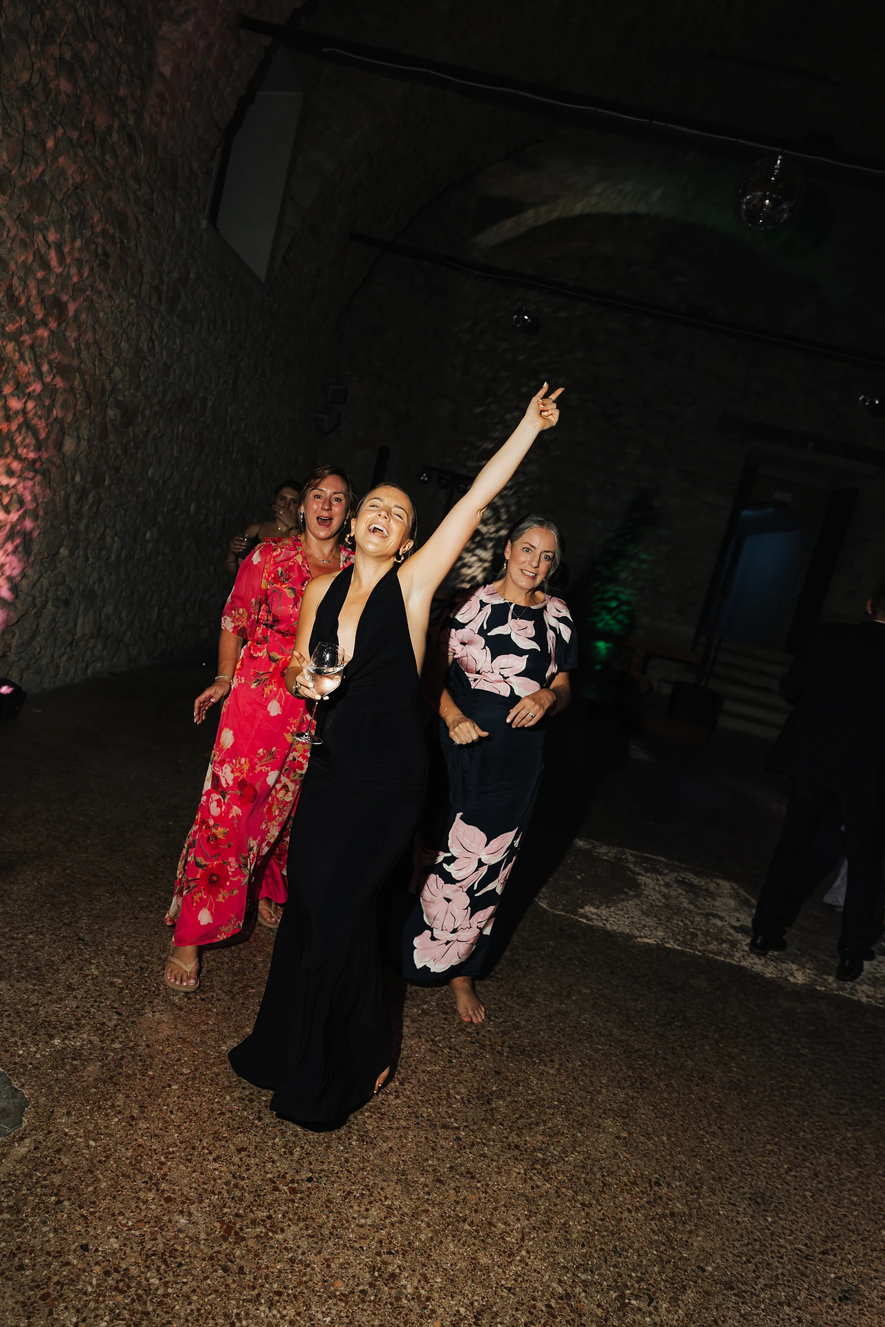 Friends dancing together late into the night