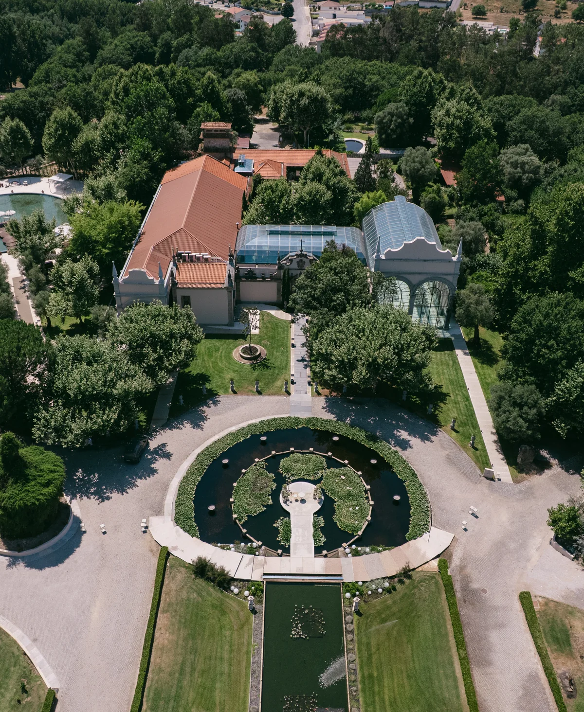 Solar da Levada estate and formal gardens seen from above